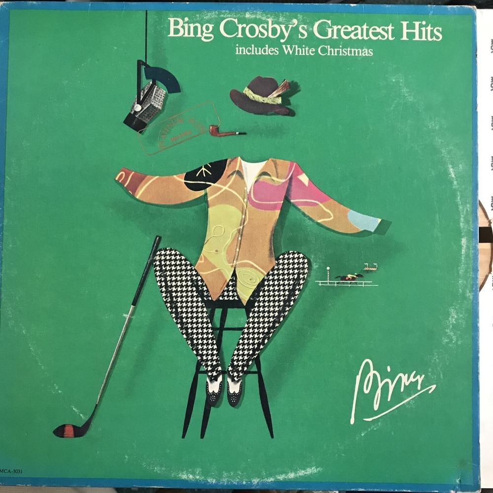Bing‎ Crosby Greatest Hits Vinyl LP MCA-3031 1977 White Christmas Compilation